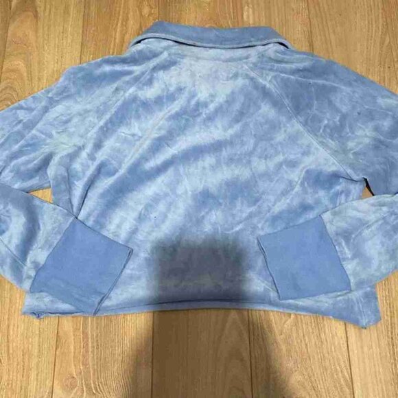 Moda international blue velour sweater size small - Picture 5 of 5